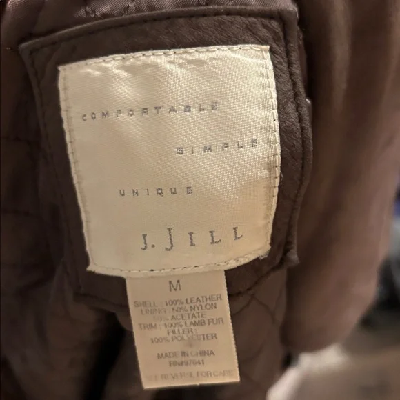 J. Jill Brown leather chore coat, M - Picture 10 of 16